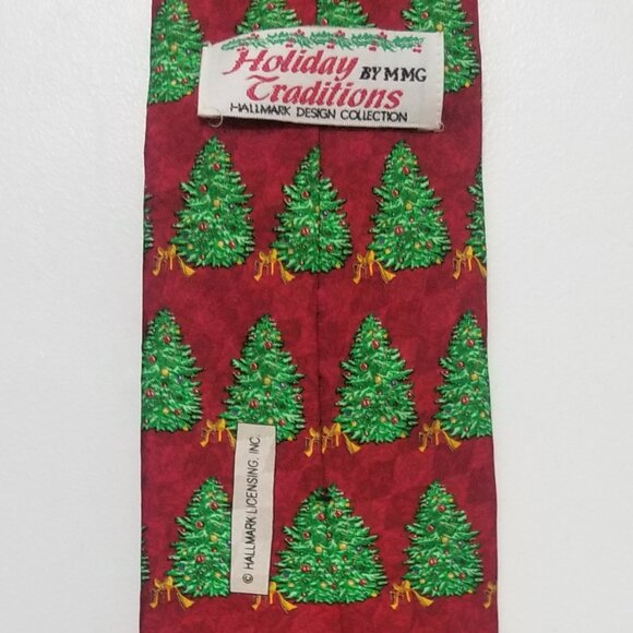 great gift: NWOT Hallmark silk Christmas tree tie - Picture 8 of 9